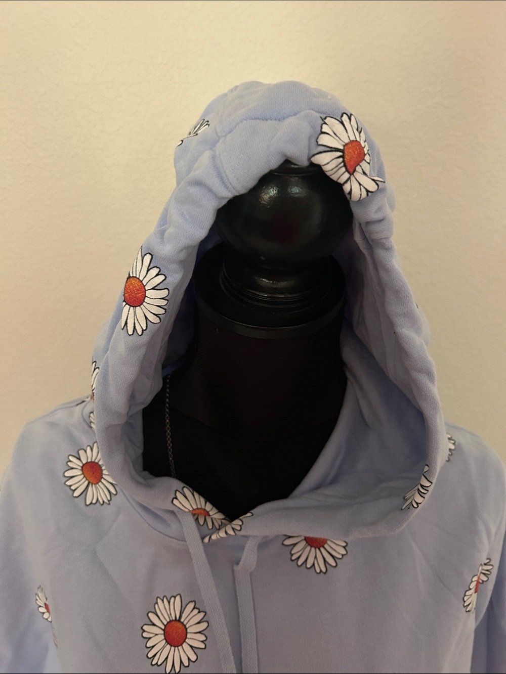 Nike Light Blue Daisy Hoodie with Orange Centers - Picture 3 of 5